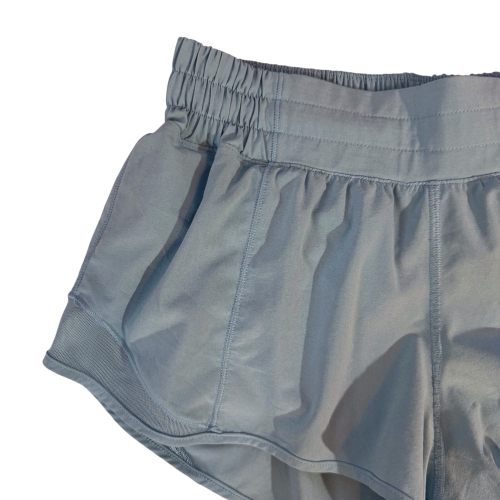 ❌❌Lululemon Size 4 Light Blue Hotty Hot Shorts 4” Inseam Lined Gym Yoga Athletic - Picture 2 of 7